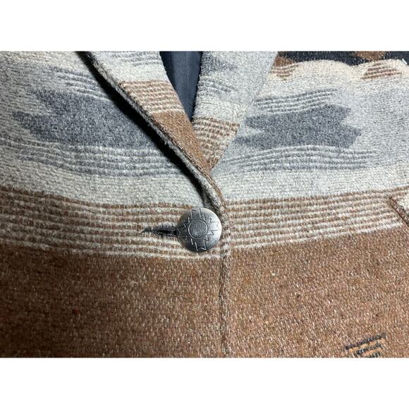 Vintage Pioneer Wear Wool Blend Southwestern Tribal Aztec Coat Jacket Womens XL - Picture 6 of 13